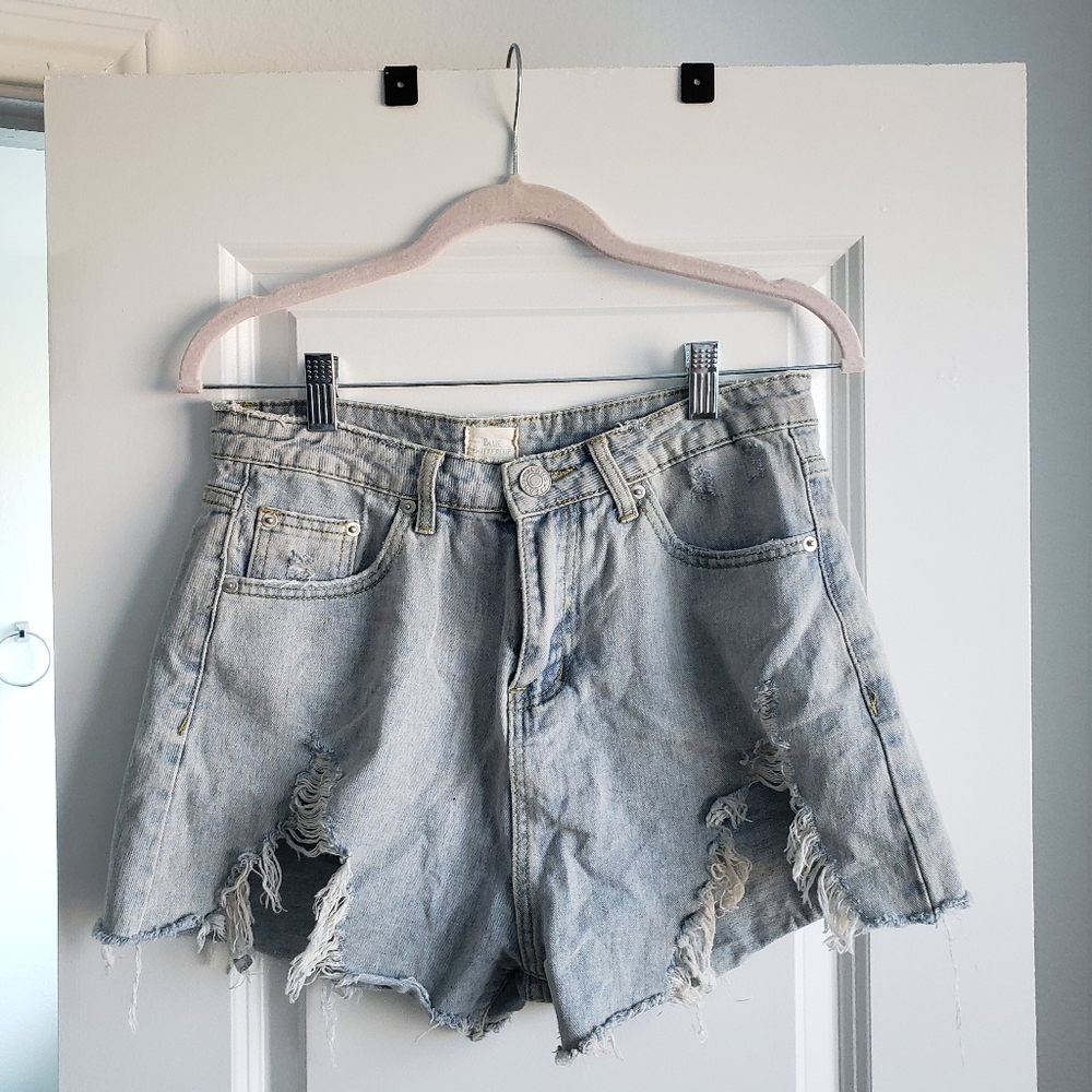 Distressed Jean Shorts